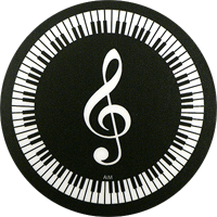 Keyboard & G-Clef Coaster