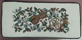Violin and Horn Piano Bench Cushions