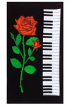 Keyboard & Rose Beach Towel