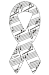 Support The Music! Ribbon Magnet