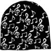 Winter Beanie Hat with G-Clef & Music Notes