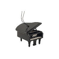 Black Grand Piano Ornament