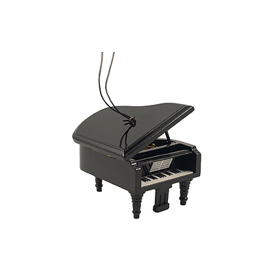 Black Grand Piano Ornament