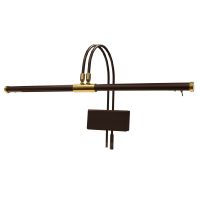 Grand Piano Clamp-on Lamp, 22", Mahogany Bronze/Brass Accents,  LED,
