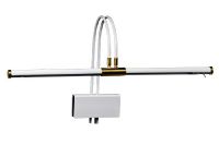 Grand Piano Clamp-on Lamp, White/Brass Accents, Cocoweb, 22-inch, LED,
