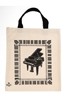Grand Piano Motif Canvas Tote