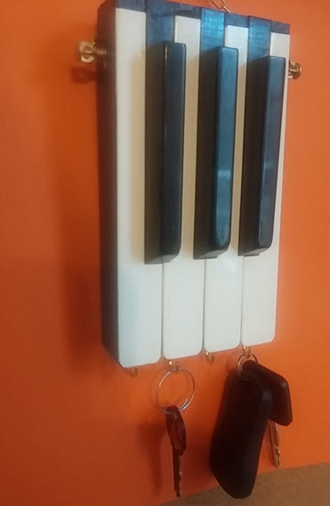 Key Hanging Racks - Made from Actual Piano Keys