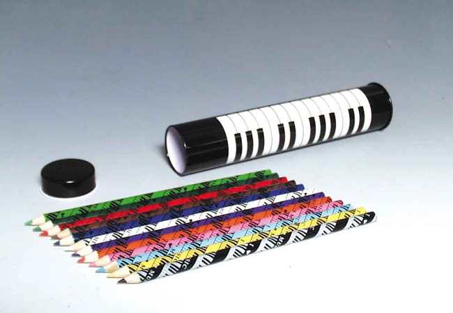 Keyboard Pencils - 12 Color Pencils in a Tube