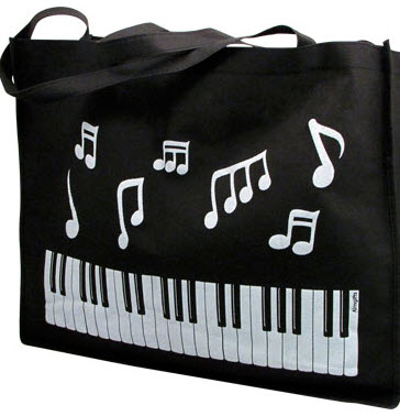 Keyboard Design Tote Bag From Piano Supplies Keyboard Design Tote Bag