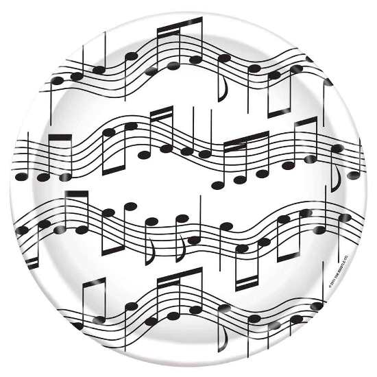 Music Note Party Plates 9" from Piano Supplies