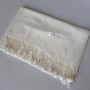 Pashmina Scarf in White with G-Clefs