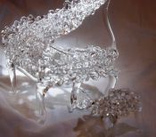 Glass Pianos - Handblown Spun Glass Miniature Baby Grand Pianos - Small