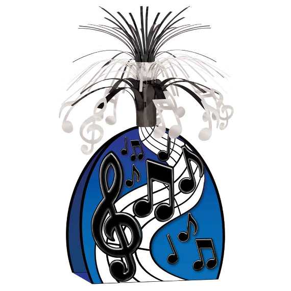 Musical Notes Centerpiece - Blue
