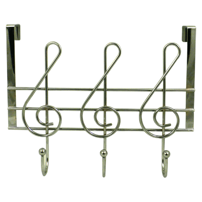 G-Clef Door Hanger - Silver Tone