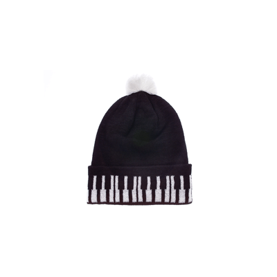 Knit Hat with Keyboard Design