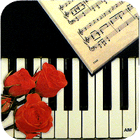 Keyboard & Rose Coaster