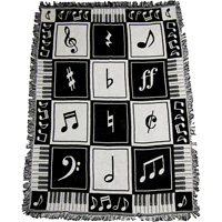 Blanket with Keyboards and Music