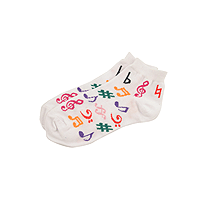 Ladies Ankle High Music Note Socks