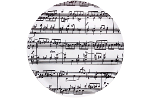 Sheet Music Cake Plate