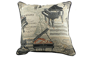 Piano Theme Tapestry Pillow
