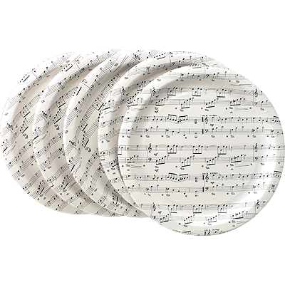 Music Note Plates (10 Inch plates, 16 per pack)