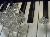 hand made miniature glass pianos