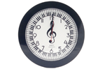 G-Clef Wall Clock with Keyboard (2751)
