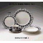 20 Piece Dinnerware Set (Keyboard Theme)