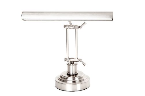 14 Inch LED Piano Desk Lamp with Dimmer Adjustable, Satin Nickel