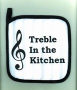 Treble in the Kitchen Pot Holder with G-clef