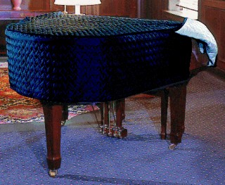 Piano Cover/Baby Grand Piano Cover 2 Items 5 1 Black Quilted Grand Piano Cover Fits 5’ Custom Made Bundle with L&L Design Piano-Table Topper